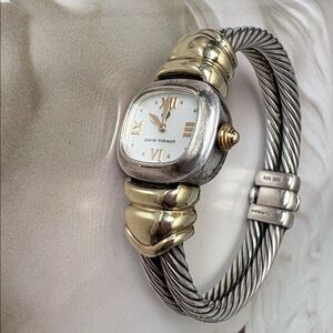 Authentic David Yurnan Two Tone Bracelet Watch